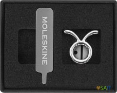 Шильд-символ Moleskine Zodiac Телец металл серебристый коробка с европод. PINTAURUSSILV