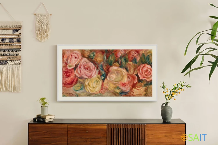 Телевизор QLED Samsung 55" QE55LS03DAUXRU The Frame черный 4K Ultra HD 120Hz DVB-T2 DVB-C DVB-S2 USB WiFi Smart TV (RUS)