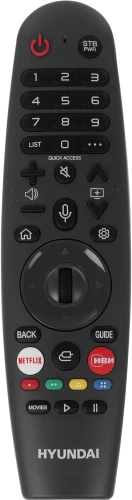 Телевизор LED Hyundai 50" H-LED50BU7100 WebOS Frameless Metal серый/серый 4K Ultra HD 60Hz MEMC DVB-T DVB-T2 DVB-C DVB-S DVB-S2 USB WiFi Smart TV