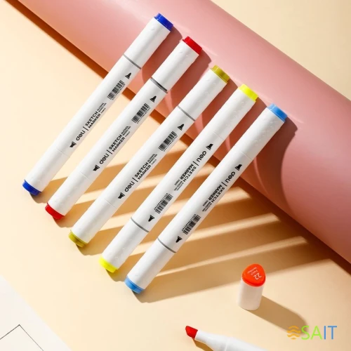 Набор маркеров для скетчинга Deli E70803-36 Color Emotion 11мм 150мм трехгр. двойной пиш. наконечник 1-7мм 36цв. ассорти пластиковая коробка (36шт.)