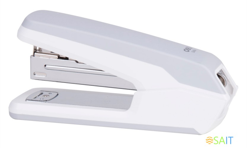 Степлер настольный Deli E0464WHITE Exceed 24/6 26/6 (25листов) белый 100скоб металл/пластик закрытый коробка