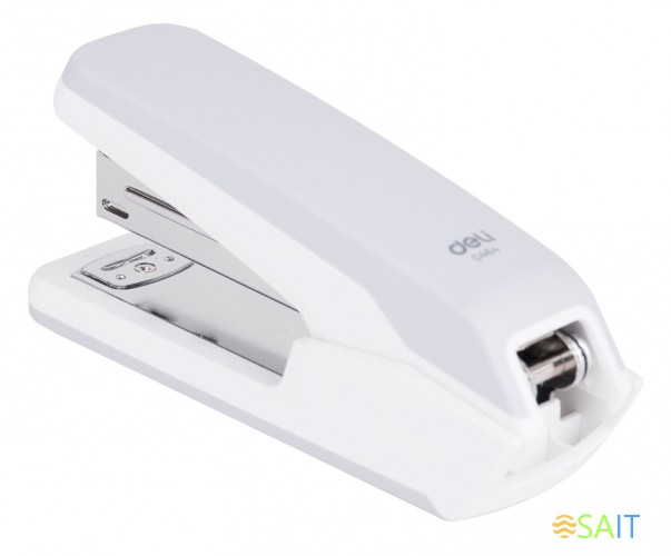 Степлер настольный Deli E0464WHITE Exceed 24/6 26/6 (25листов) белый 100скоб металл/пластик закрытый коробка