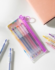 Набор ручек гелев. Deli Delight EG118-6C d=0.5мм ассор. черн. (6шт) автом.