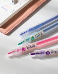 Набор ручек гелев. Deli Delight EG118-6C d=0.5мм ассор. черн. (6шт) автом.