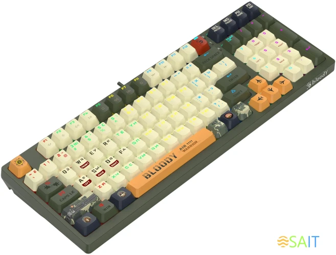 Клавиатура A4Tech Bloody S98 Aviator механическая зеленый USB for gamer LED (S98 AVIATOR)