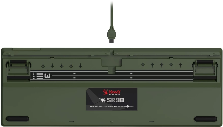 Клавиатура A4Tech Bloody S98 Aviator механическая зеленый USB for gamer LED (S98 AVIATOR)