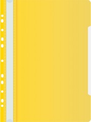 Папка-скоросшиватель Бюрократ PS-P20YEL A4 прозрач.верх.лист боков.перф. пластик желтый 0.12/0.16