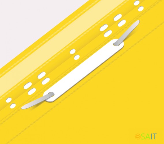 Папка-скоросшиватель Бюрократ PS-P20YEL A4 прозрач.верх.лист боков.перф. пластик желтый 0.12/0.16