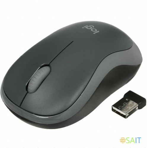 Мышь Logitech M186 черный/серый оптическая 1000dpi беспров. USB для ноутбука 2but (910-004131)