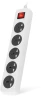 Сетевой фильтр Buro 500UNH-1.8-WG 1.8м (5 розеток) белый/серый (коробка)