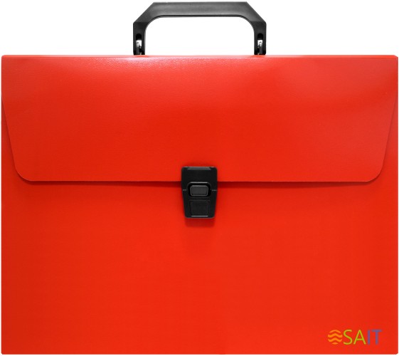 Портфель Бюрократ -BPP01RED 1 отдел. A4 пластик 0.7мм красный