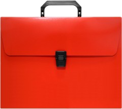 Портфель Бюрократ -BPP01RED 1 отдел. A4 пластик 0.7мм красный