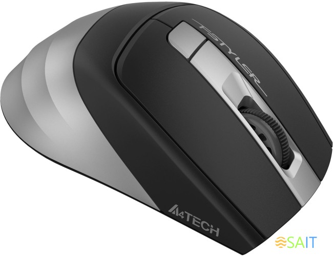 Мышь A4Tech Fstyler FG35S серый/черный оптическая 2000dpi silent беспров. USB 5but (FG35S USB GREY)
