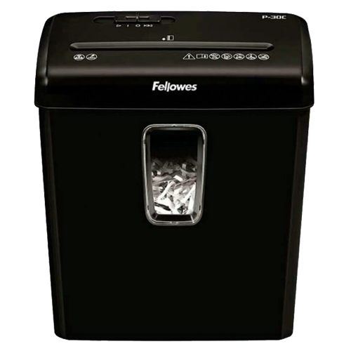 Шредер Fellowes® Powershred® P-30C, DIN P-4, 4х34 мм, 6 лст., 15 лтр. Fellowes FS-60081