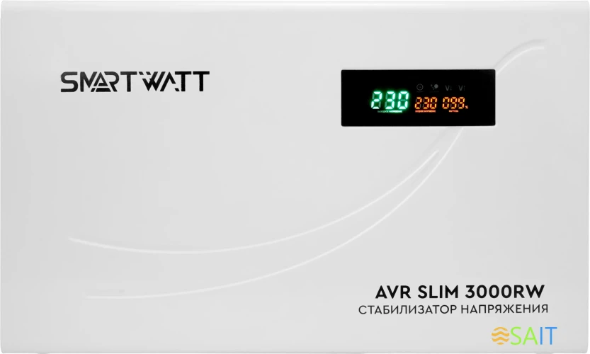 Стабилизатор напряжения Smartwatt AVR Slim 3000RW 3000ВА белый
