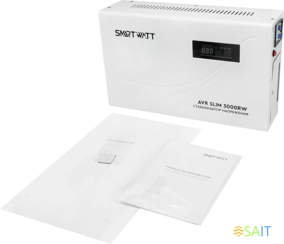 Стабилизатор напряжения Smartwatt AVR Slim 3000RW 3000ВА белый