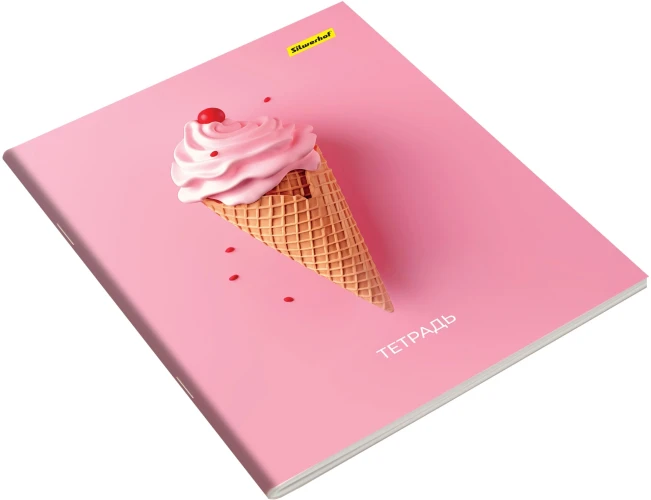 Набор тетрадей Silwerhof 48л. клет. A5 Нежность 4диз. мел.карт. вод.лак скрепка (упак.:4шт)