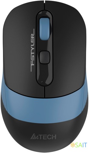 Мышь A4Tech Fstyler FB10CS черный/синий оптическая 2000dpi silent беспров. BT/Radio USB 4but (FB10CS USB ASH BLUE)