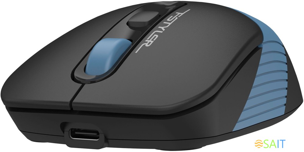 Мышь A4Tech Fstyler FB10CS черный/синий оптическая 2000dpi silent беспров. BT/Radio USB 4but (FB10CS USB ASH BLUE)