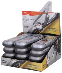 Циркуль Deli EG20904 металл в компл.:набор грифелей