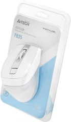 Мышь A4Tech Fstyler FB35 белый/серый оптическая 2000dpi беспров. BT/Radio USB для ноутбука 6but (FB35 ICY WHITE)