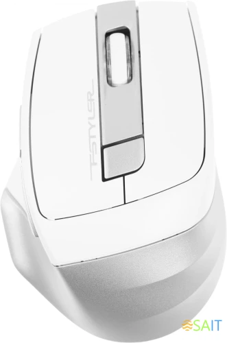 Мышь A4Tech Fstyler FB35 белый/серый оптическая 2000dpi беспров. BT/Radio USB для ноутбука 6but (FB35 ICY WHITE)