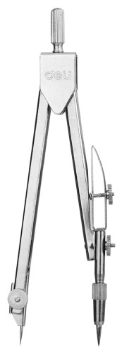 Циркуль Deli E8601 металл в компл.:набор грифелей