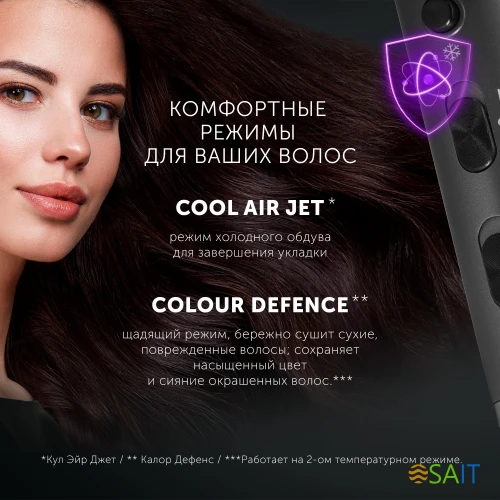 Фен Polaris PHD 2044Ti 1900Вт черный