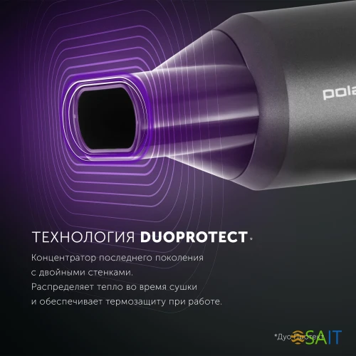 Фен Polaris PHD 2044Ti 1900Вт черный