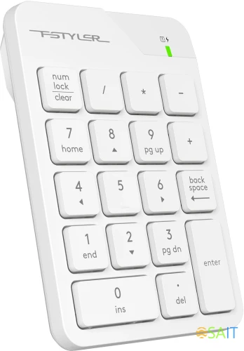 Числовой блок A4Tech FGK21C белый USB беспроводная slim для ноутбука