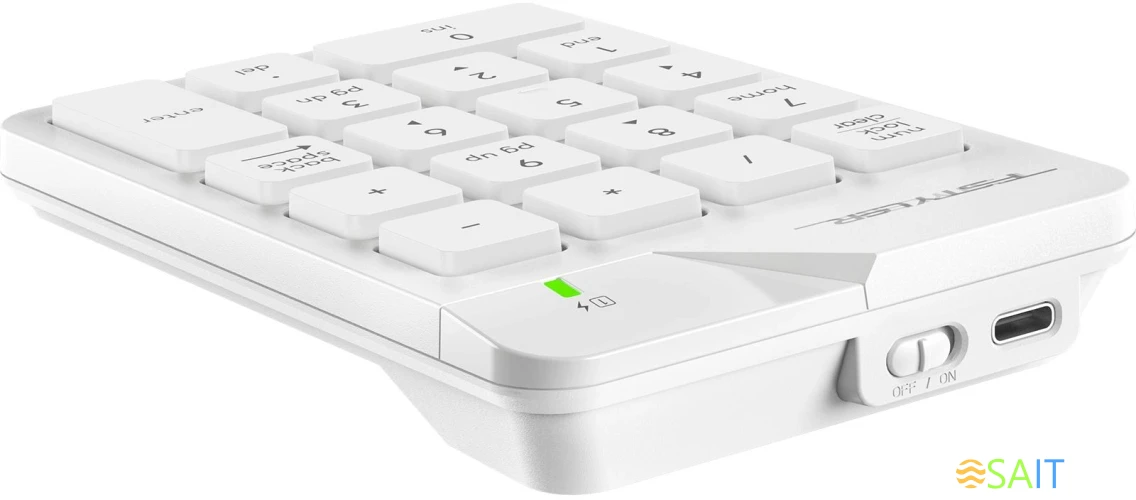 Числовой блок A4Tech FGK21C белый USB беспроводная slim для ноутбука