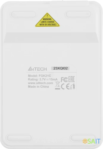 Числовой блок A4Tech FGK21C белый USB беспроводная slim для ноутбука