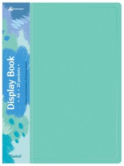 Папка с 20 прозр.вклад. Бюрократ Pastel PAST20GRN A4 пластик 0.5мм торц.карм с бум. встав мятный