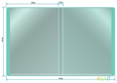 Папка с 20 прозр.вклад. Бюрократ Pastel PAST20GRN A4 пластик 0.5мм торц.карм с бум. встав мятный
