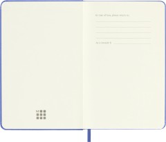 Блокнот Moleskine CLASSIC QP012B42 Pocket 90x140мм 192стр. нелинованный твердая обложка голубая гортензия