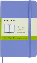 Блокнот Moleskine CLASSIC QP012B42 Pocket 90x140мм 192стр. нелинованный твердая обложка голубая гортензия