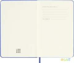 Блокнот Moleskine CLASSIC QP012B42 Pocket 90x140мм 192стр. нелинованный твердая обложка голубая гортензия