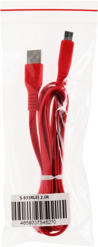 Кабель Premier 5-933RL45 2.0R USB (m)-USB Type-C (m) 2м красный пакет