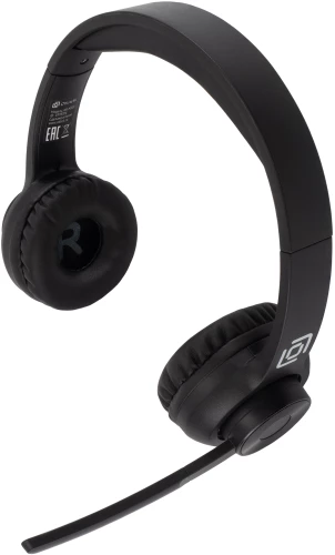 Наушники с микрофоном Оклик HS-M310 черный 1.5м накладные BT оголовье (1978706)