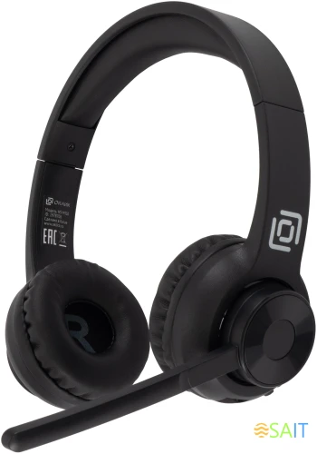 Наушники с микрофоном Оклик HS-M310 черный 1.5м накладные BT оголовье (1978706)