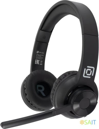 Наушники с микрофоном Оклик HS-M310 черный 1.5м накладные BT оголовье (1978706)