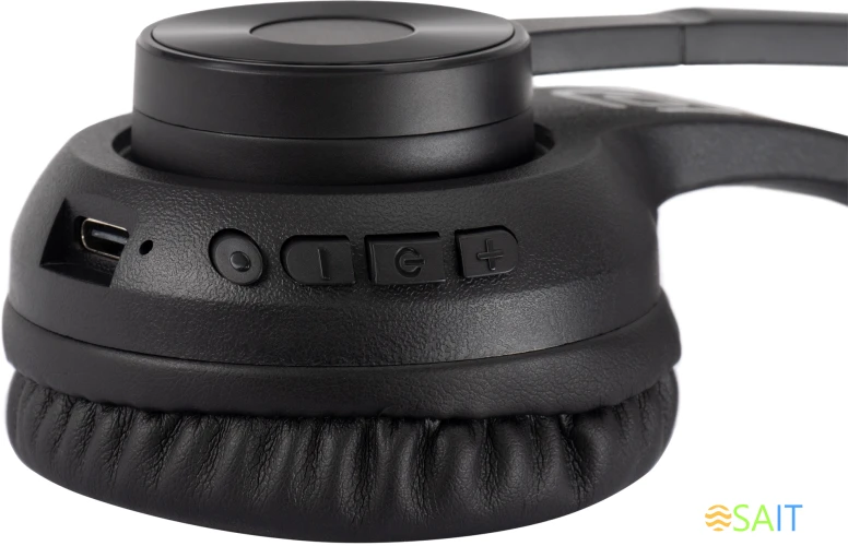 Наушники с микрофоном Оклик HS-M310 черный 1.5м накладные BT оголовье (1978706)