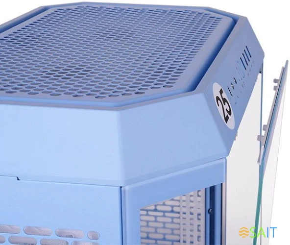Корпус Thermaltake The Tower 600 Hydrangea голубой без БП ATX 13x120mm 9x140mm 4xUSB3.0 audio bott PSU