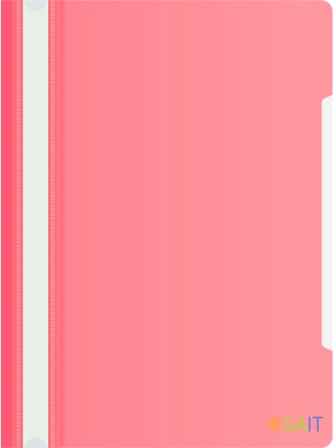 Папка-скоросшиватель Бюрократ -PS20PINK A4 прозрач.верх.лист пластик розовый 0.12/0.16