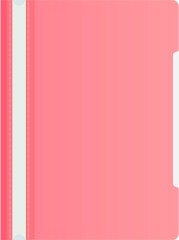 Папка-скоросшиватель Бюрократ -PS20PINK A4 прозрач.верх.лист пластик розовый 0.12/0.16