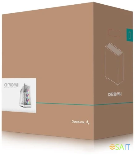 Корпус Deepcool CH780 белый без БП ATX 9x120mm 9x140mm 4x180mm 4x200mm 4xUSB3.0 audio bott PSU