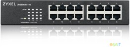 Коммутатор Zyxel GS1100-16-EU0103F 16x1Гбит/с неуправляемый