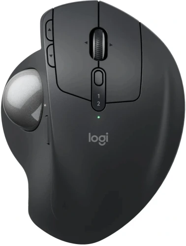 Трекбол Logitech Trackball MX Ergo S графитовый оптическая 2048dpi silent беспров. BT/Radio USB 8but (910-007263)