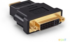 Переходник Buro DVI-I(f) HDMI (m) (HDMI-19M-DVI-I(F)-ADPT) черный