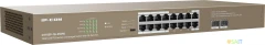 Коммутатор IP-Com G1118P-16-250W (L2) 16x1Гбит/с 2xКомбо(1000BASE-T/SFP) 2SFP 16PoE 230W неуправляемый